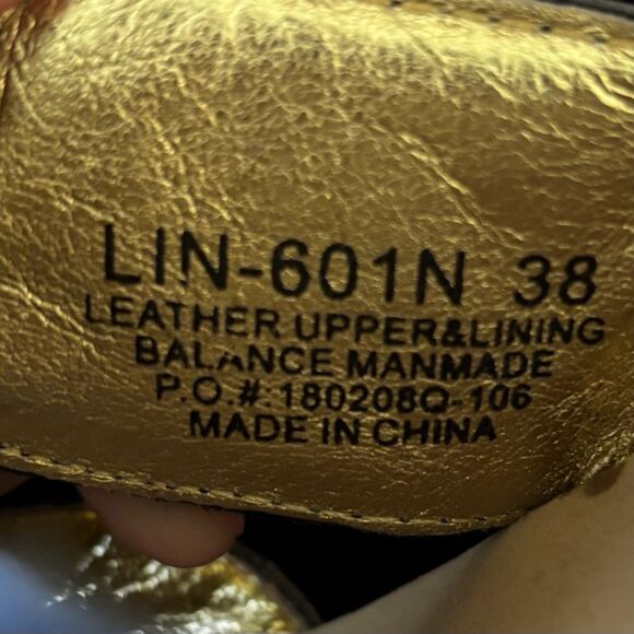 Alegria Linn Black Leather Embroidered Floral Sandals Women's Size 8 US, 38 EU - Picture 9 of 9